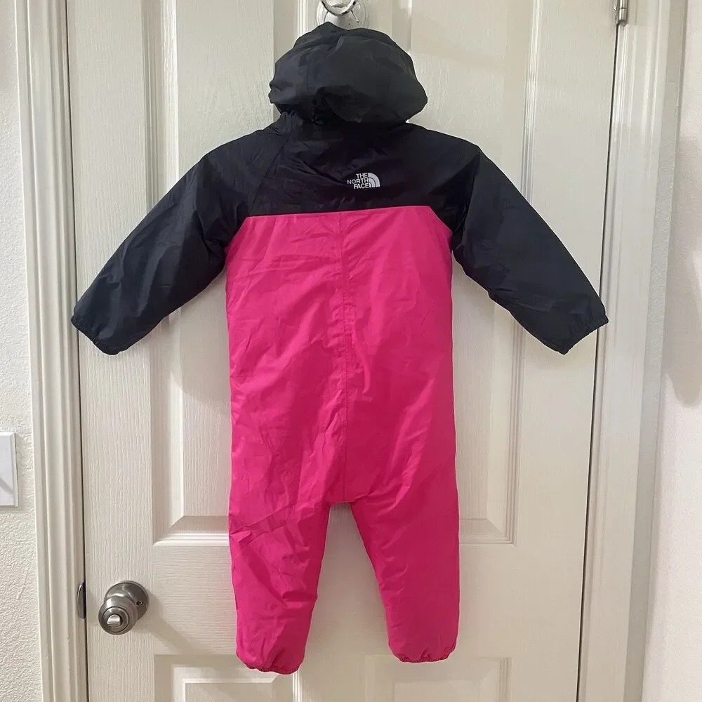 The North Face Insulated Tailout One Piece Snowsuit Pink Girls Size 18-24 Months